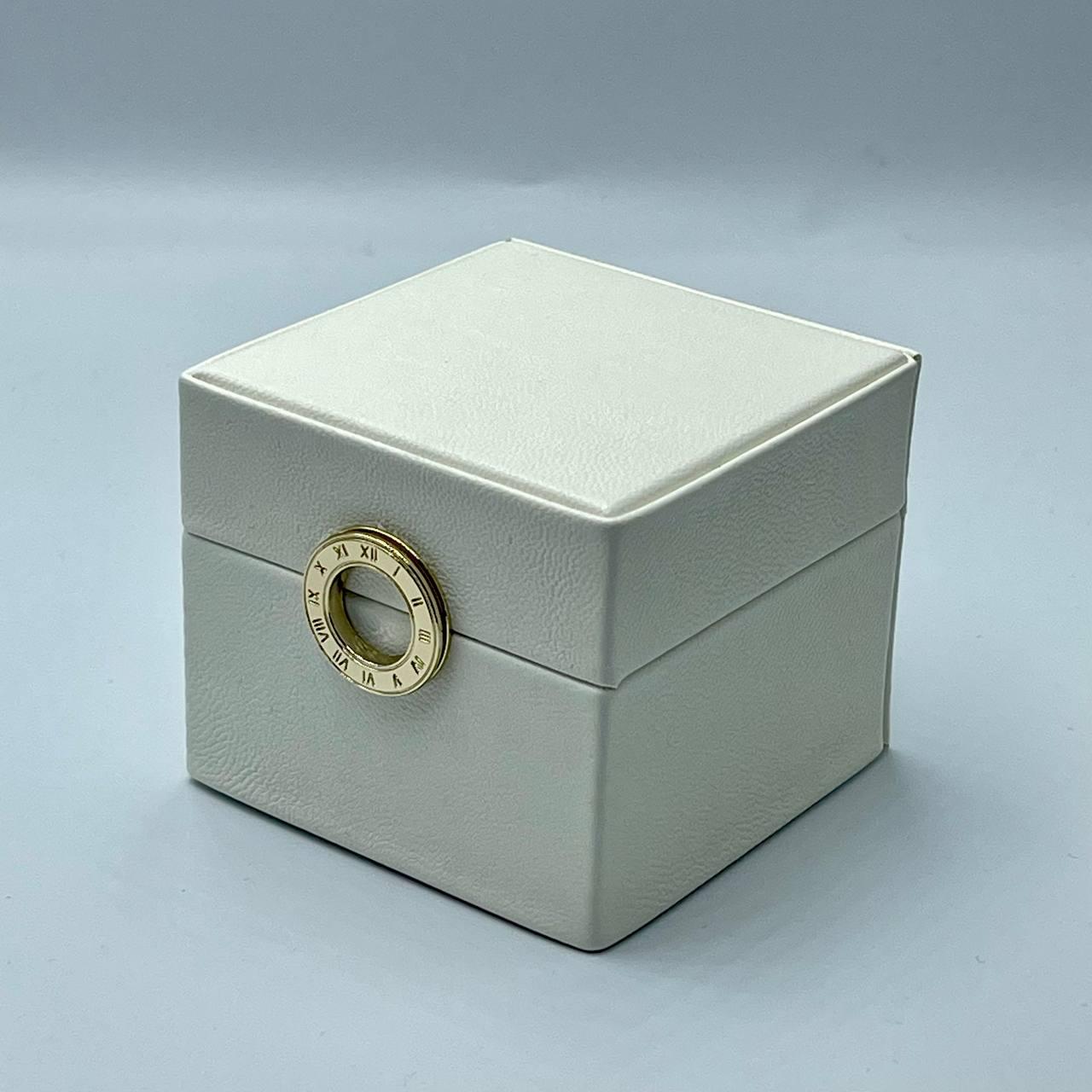 Ювелирная коробочка белая для кольца 19375-80