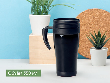 Кружка с термоизоляцией Silence 350мл, черный, фото 2