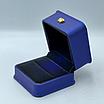Ювелирная коробочка синяя с коронкой для кольца 19375-84, фото 2