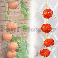 Искусственная тыква ветка декоративная муляж 4 шт 50 см оранжевая