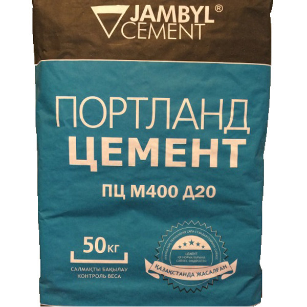 Цемент Жамбыл М 450 - 50 кг мешок - фото 1 - id-p96437943