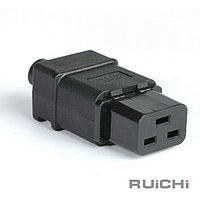 Штепсельдік қуат қосқышы (розетка) RUICHI IEC-320-C19, 3 полюсті, 220 В, 16 А, түзу 15-020