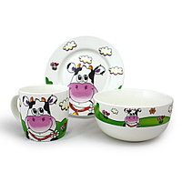 Детский набор Коровка New Bone China(3 пр.)(16шт)