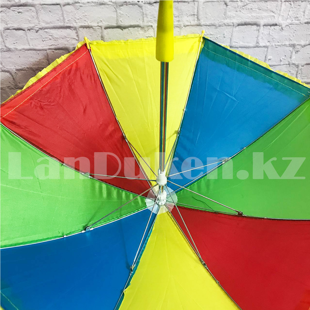 Зонтик для декора маленький 43 см радужный с кружевами - фото 3 - id-p103724352