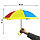 Зонтик для декора  маленький 43 см радужный с кружевами, фото 2