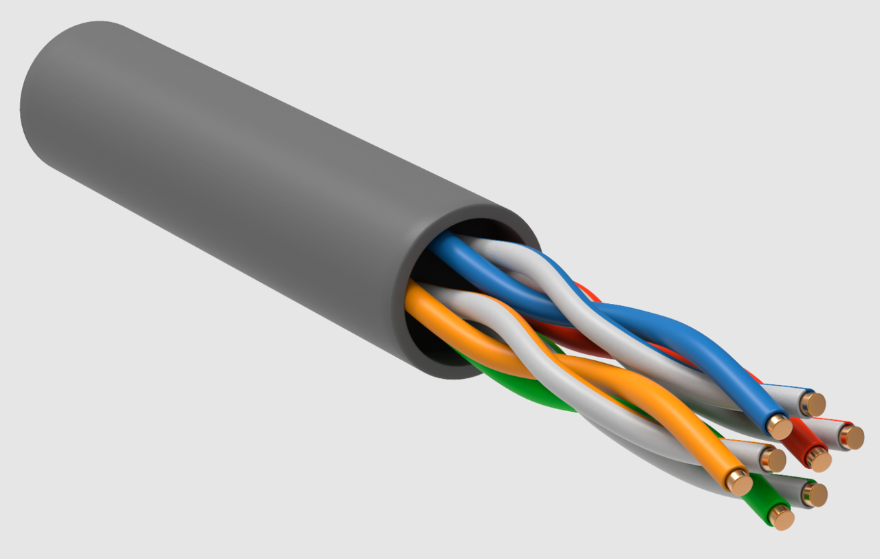 ITK Витая пара U/UTP кат.6 4х2х23AWG solid LSZH нг(А)-HF черный (305м), фото 1