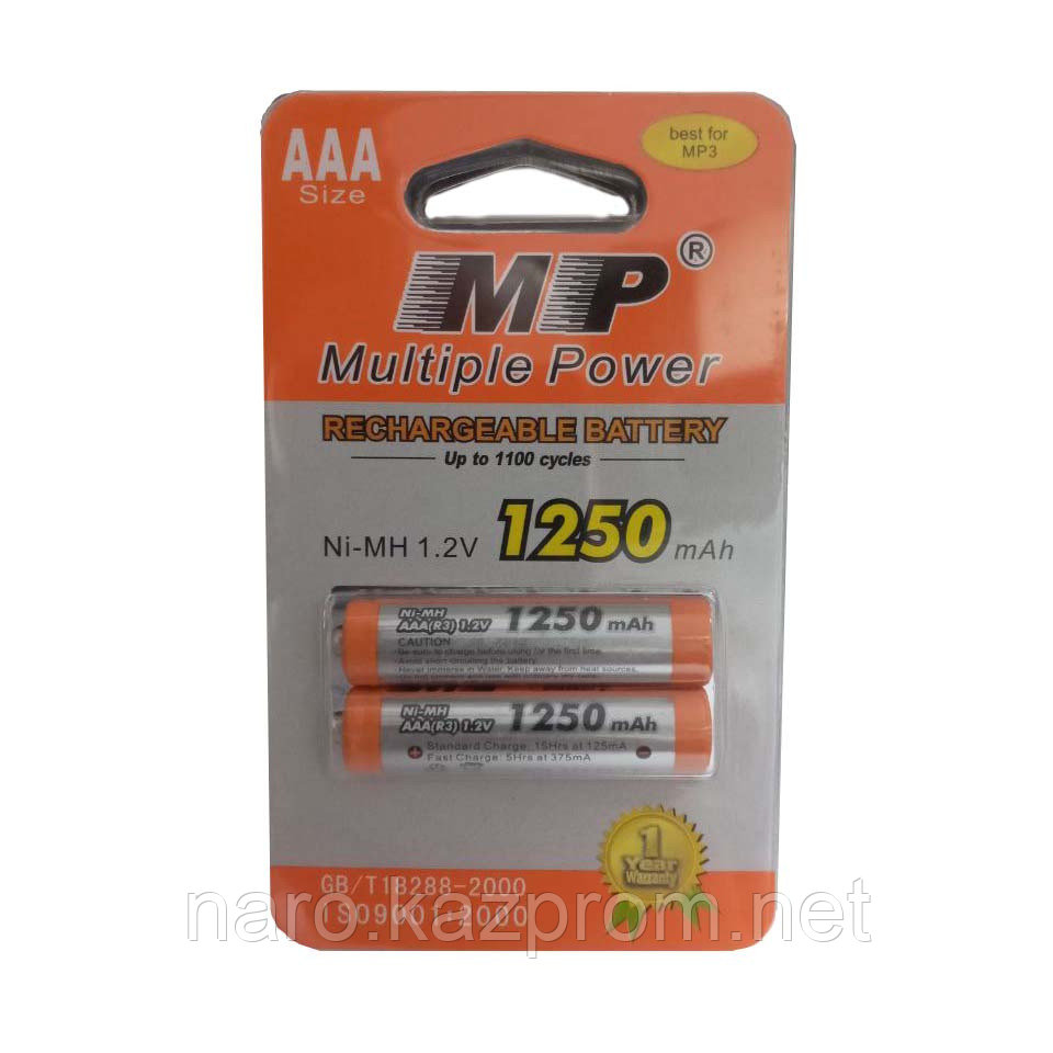 Аккумулятор MP AAA 1250 мАh Ni-MH 1.2V