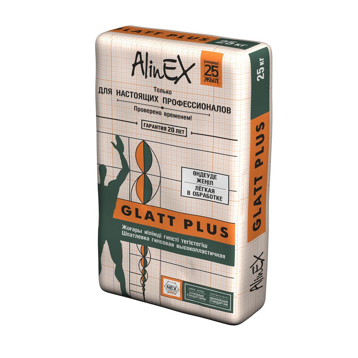 Шпатлевка черновая Глатт плюс (Alinex) 25 кг