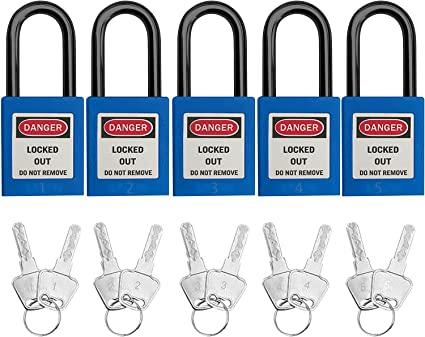 Замки Lockout/Tagout (LOTO) пластиковая дужка, синий (id 103742610)