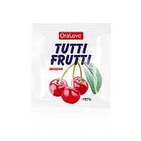 Гель TUTTI-FRUTTI ВИШНЯ серии OraLove одноразовая упаковка 4 г .