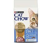 Cat Chow Feline 3 in 1, Кэт Чау корм для кошек с формулой тройного действия, уп. 15кг