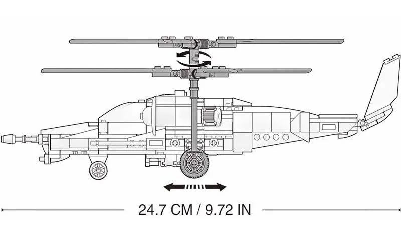 Sluban M38-B0752 Конструктор Военный вертолёт КА50 "Черная акула" - фото 3 - id-p103742501