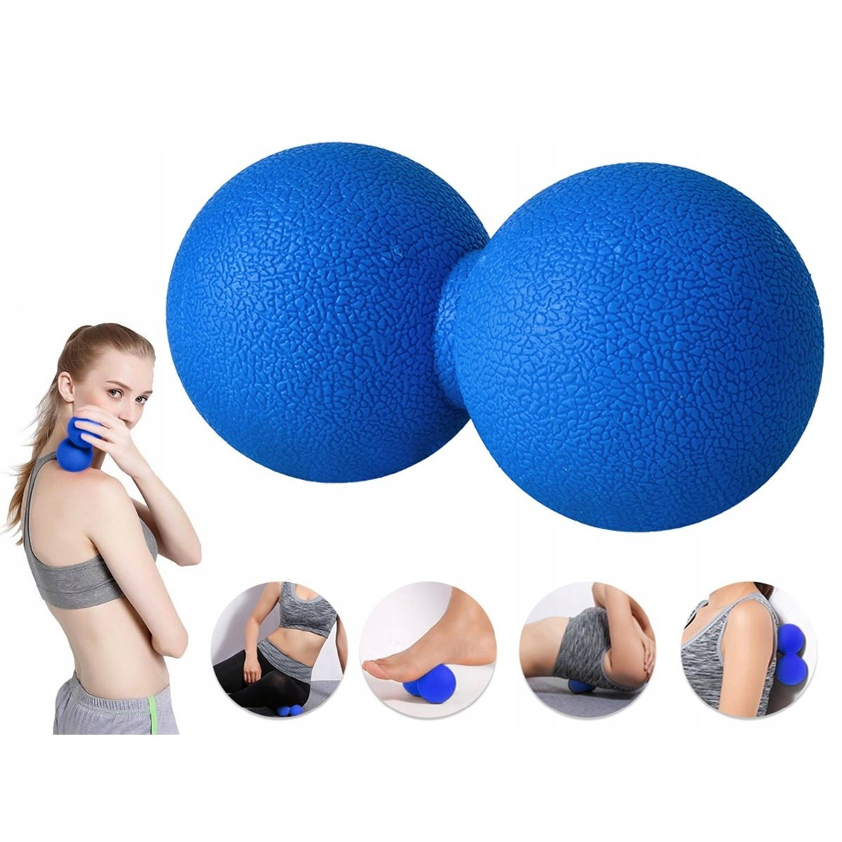 Массажный мяч "арахис" "Massage Ball" (цвет синий) - фото 2 - id-p69004482