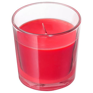 SINNLIG СИНЛИГ Ароматическая свеча в стакане, Красные садовые ягоды/красный, 7.5 см, фото 2
