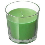 SINNLIG СИНЛИГ Ароматическая свеча в стакане, Яблоко и груша/зеленый, 7.5 см