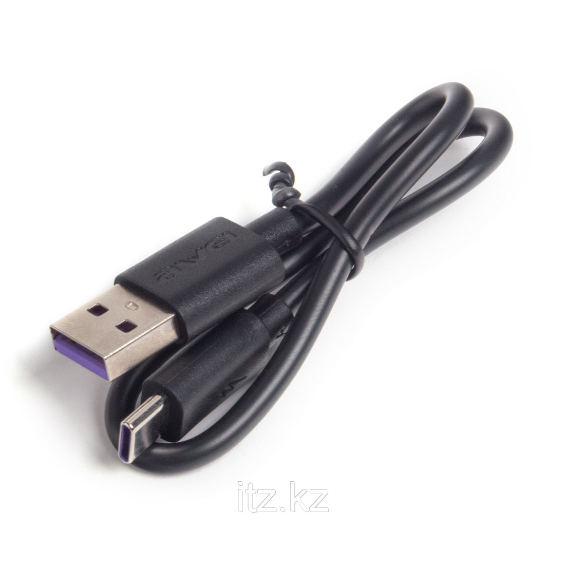 Интерфейсный кабель Awei USB-A/Type-C to Type-C CL-113T 2.4A/5A 30cm Чёрный - фото 2 - id-p103761207