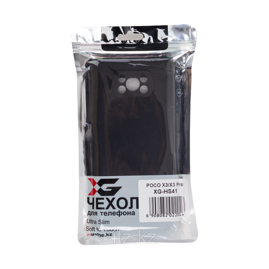 Чехол для телефона X-Game XG-HS41 для POCO X3/X3 Pro Силиконовый Чёрный - фото 3 - id-p103761335