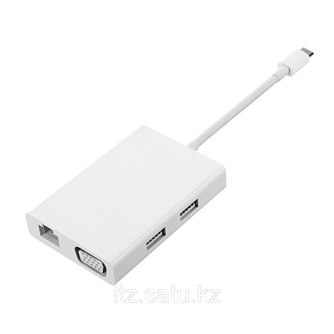 Универсальный расширитель Type-C Xiaomi 2 VGA Hub Gigabit Ethernet Multi Adapter Белый