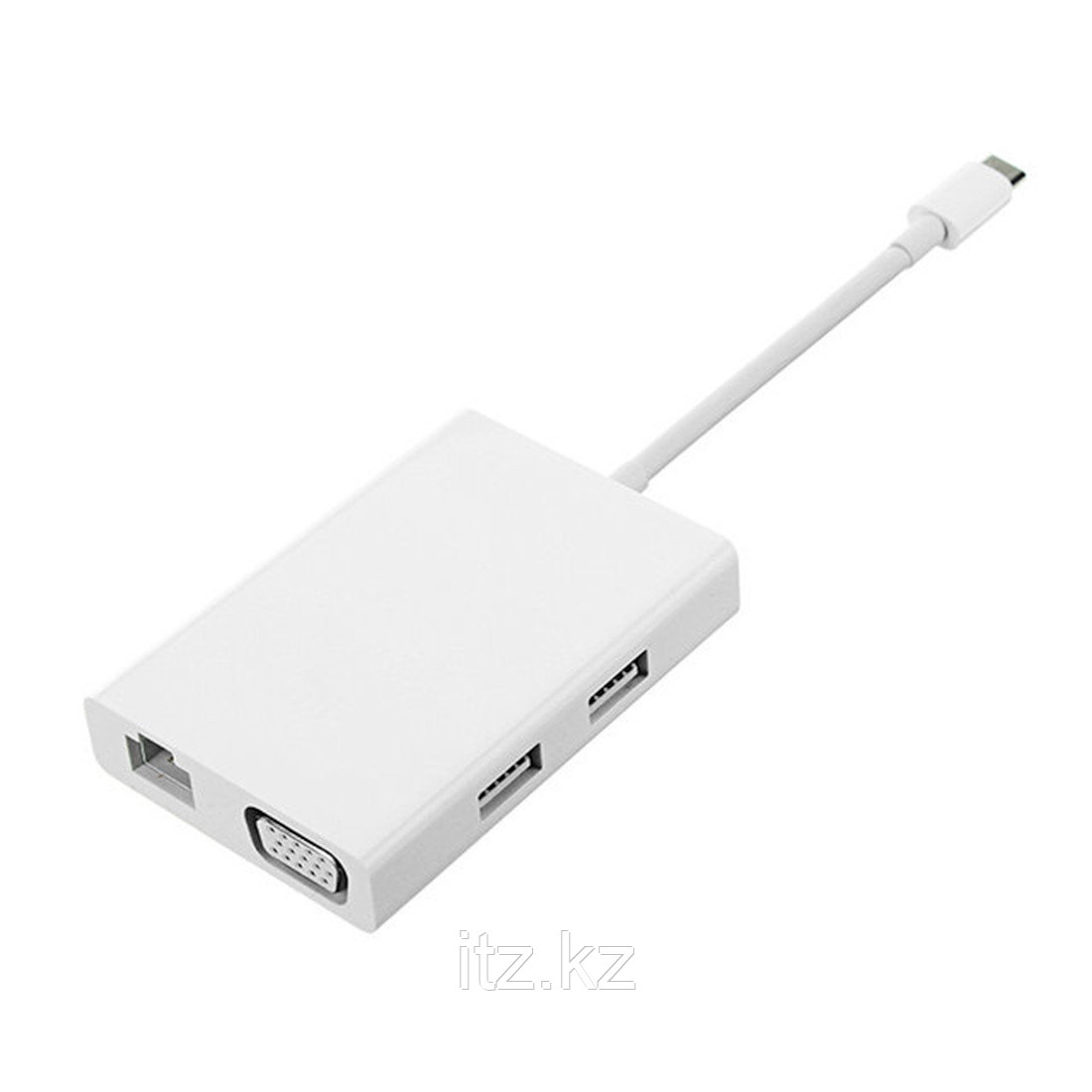 Универсальный расширитель Type-C Xiaomi 2 VGA Hub Gigabit Ethernet Multi Adapter Белый - фото 1 - id-p103762677