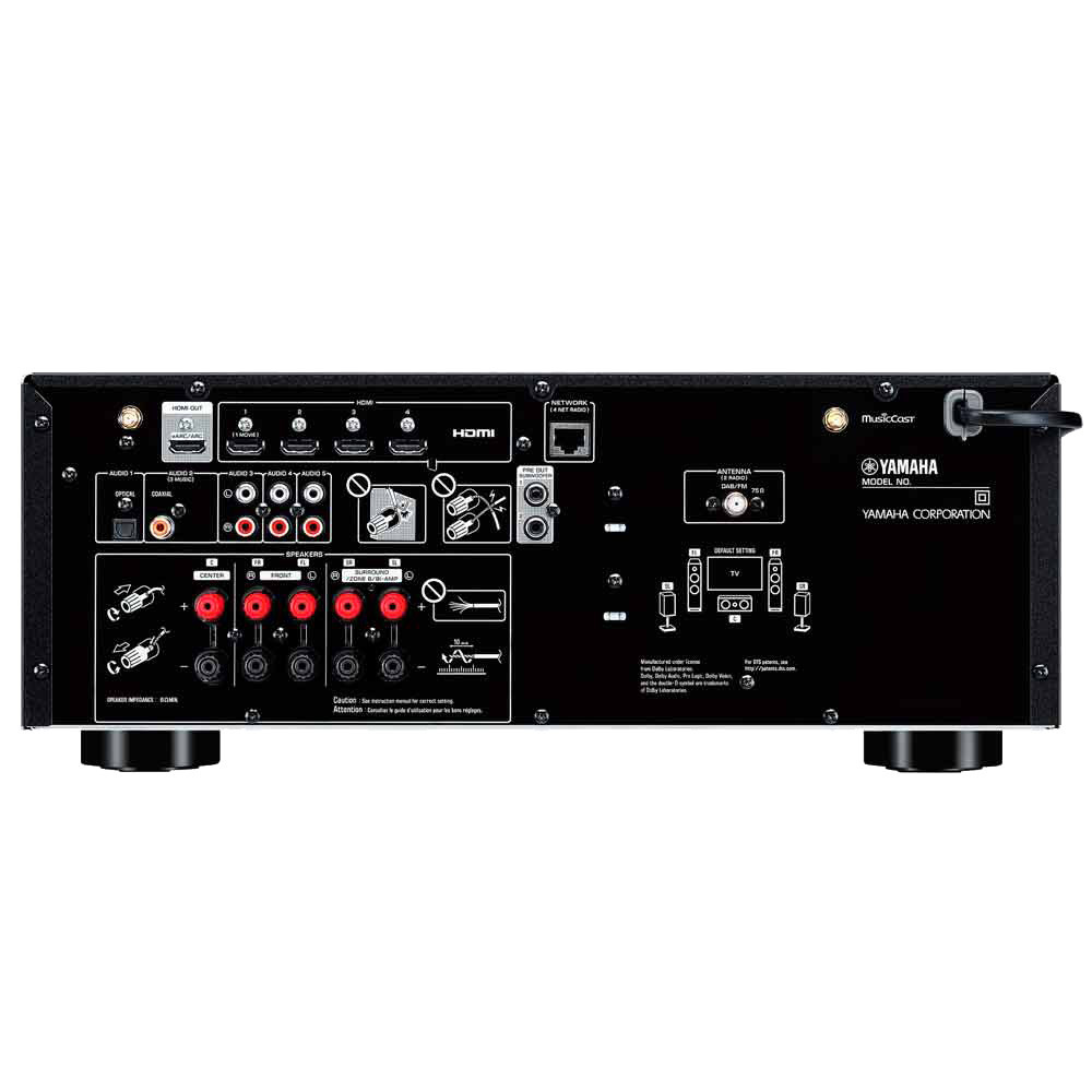 AV қабылдағыш Yamaha RX-V4A қара - фото 3 - id-p99014512