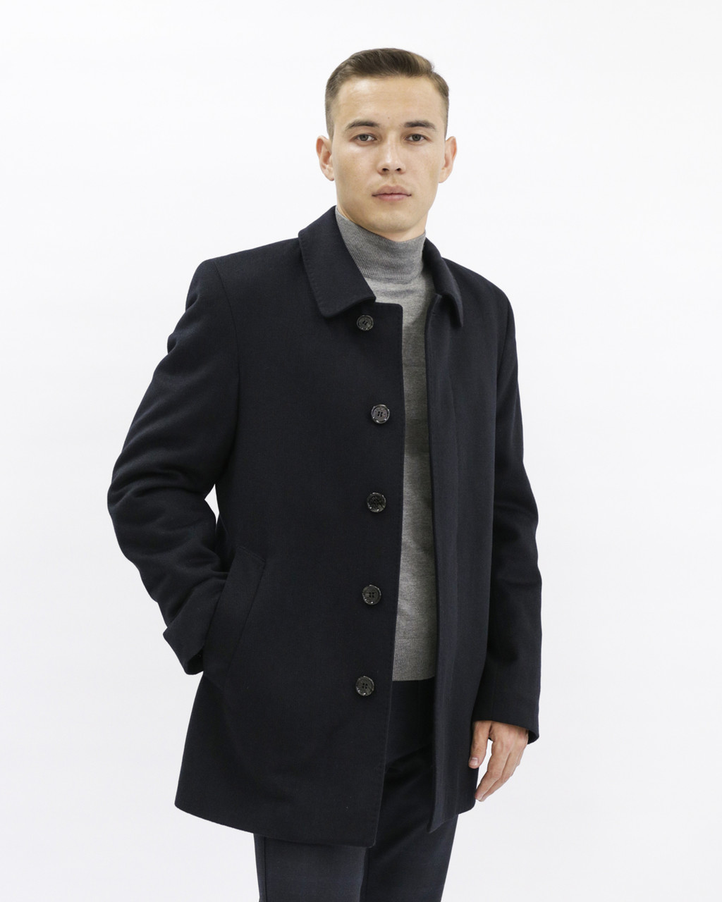 Мужское пальто «UM&H 45081315» черный - фото 2 - id-p103766546