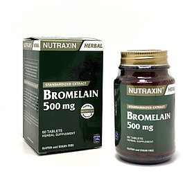 Растительная добавка Бромелайн Bromelain Nutraxin Herbal 500 mg 60 таблеток