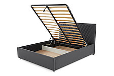 Кровать с подъёмным механизмом Victori, тёмно-серая 160х200 см, фото 2