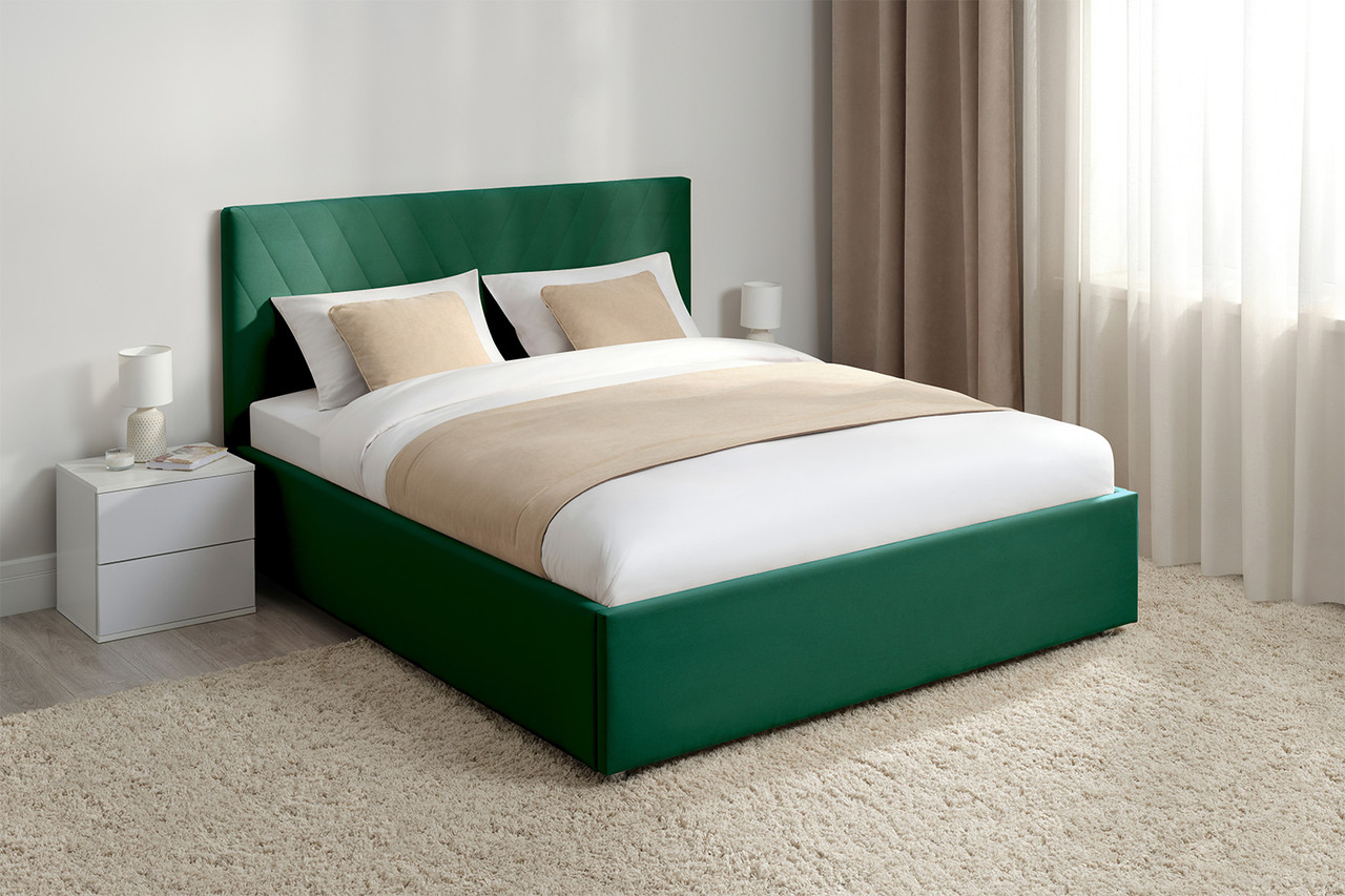 Кровать с подъёмным механизмом Victori, Зелёный 160х200 см - фото 2 - id-p103769693