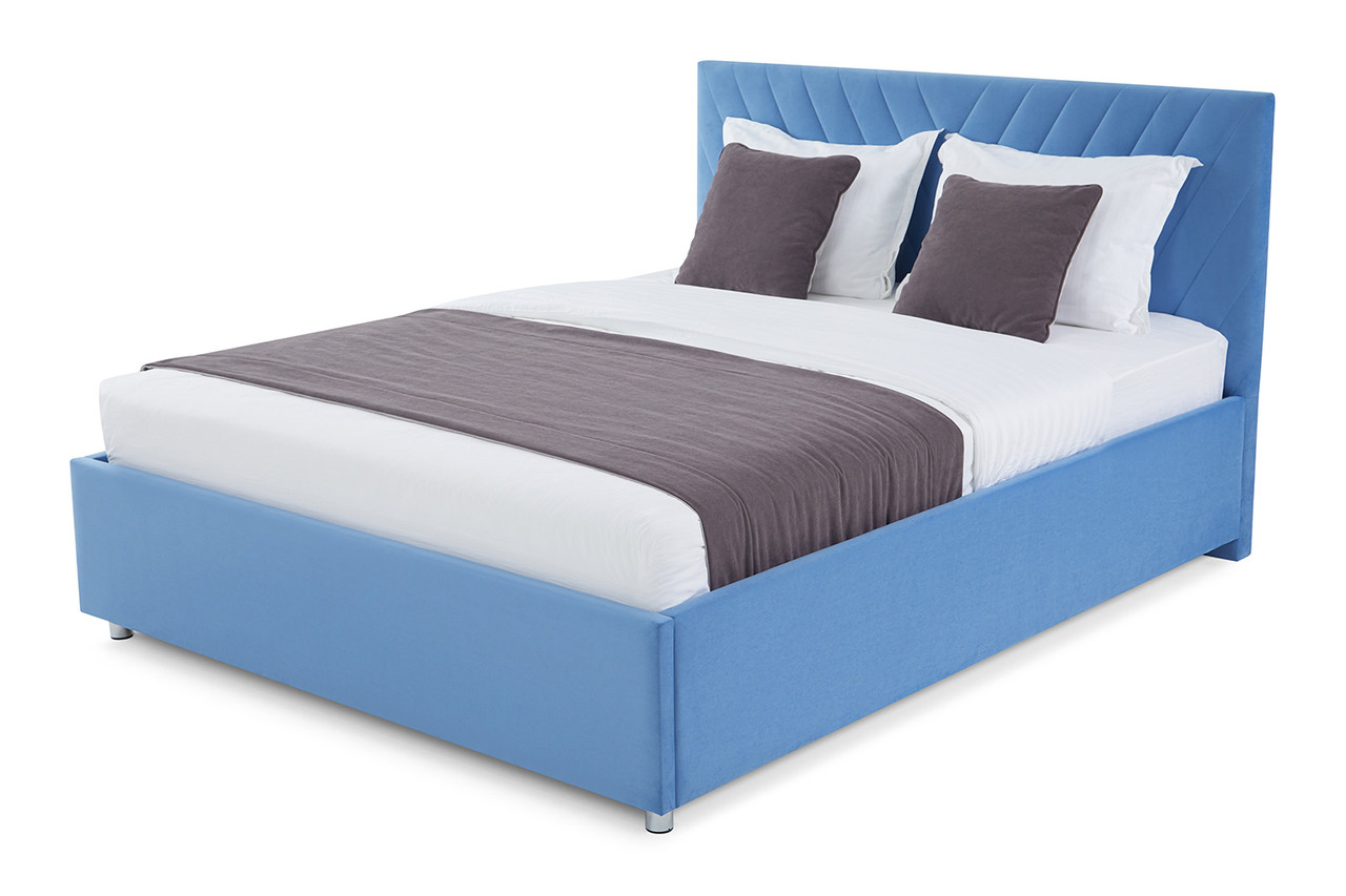 Кровать с подъёмным механизмом Victori, синяя 160х200 см