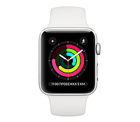 Смарт - часы 42мм Apple Watch Series 3, черный браслет, серый корпус