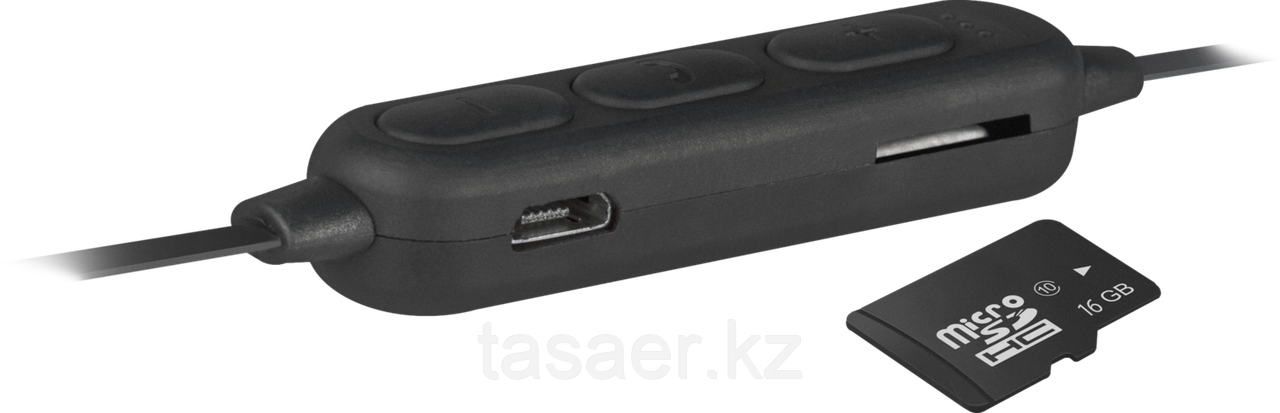 Беспроводные наушники с микрофоном Defender FreeMotion B660 черный, SD-карта, Bluetooth - фото 1 - id-p103770733