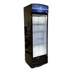 Вертикальный холодильник LSC-373G Холодильник для выставки напитков, молочных изделий и прочего.