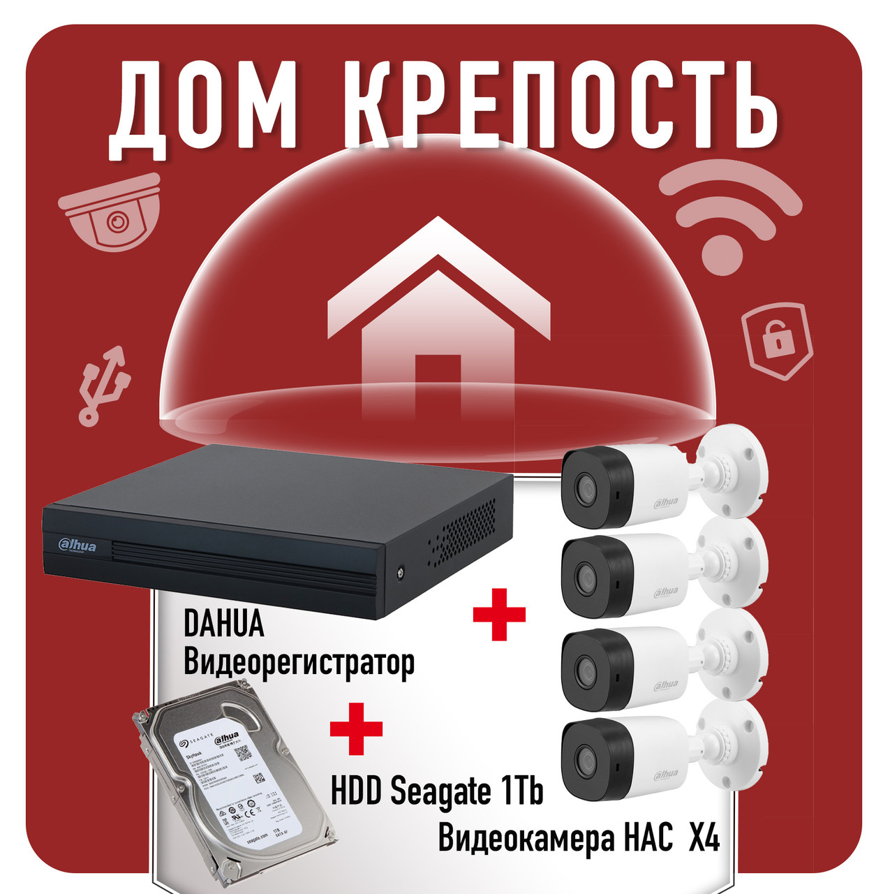 Дом крепость - 4 HD Видеокамеры, Видеорегистратор, Жесткий диск - фото 2 - id-p103772182