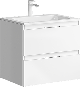 Тумба подвесная «ACCENT» 60см с умывальником Malaga 600 (цвет: белый)