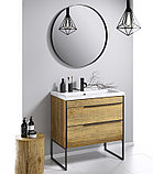 Напольная тумба «FARGO» 80см в цвете дуб балтийский с умывальником Фостер 800, фото 2