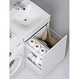 Тумба напольная «FORMA» 115см с бельевой корзиной с умывальником Forma 115 правая (цвет: белый, фото 5