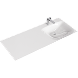 Тумба напольная «FORMA» 115см с бельевой корзиной с умывальником Forma 115 правая (цвет: белый, фото 6