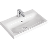 Подвесная тумба «SMART» 60см в цвете дуб балтийский с умывальником MODUO SLIM 60, фото 6