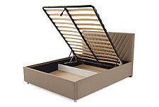 Кровать с подъёмным механизмом Victori, cеро-бежевая 180х200 см, фото 2