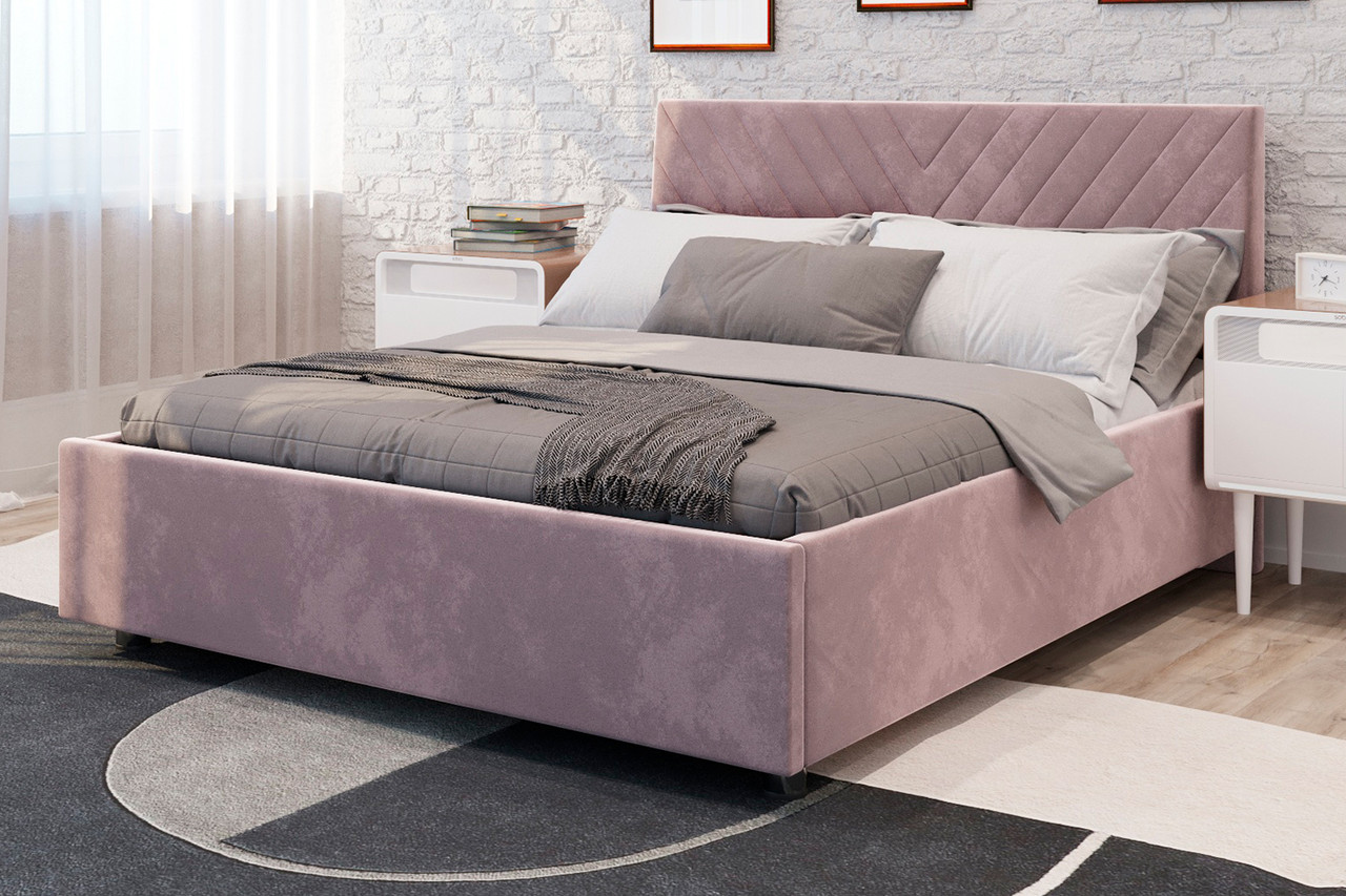 Кровать с подъёмным механизмом Victori, Розовый 180х200 см - фото 1 - id-p103772591