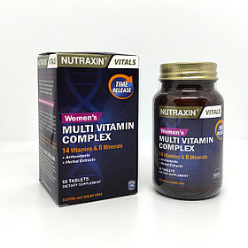 Мультивитаминно -минеральный комплекс для женщин Womens Multi Vitamin Complex Nutraxin 60 таб