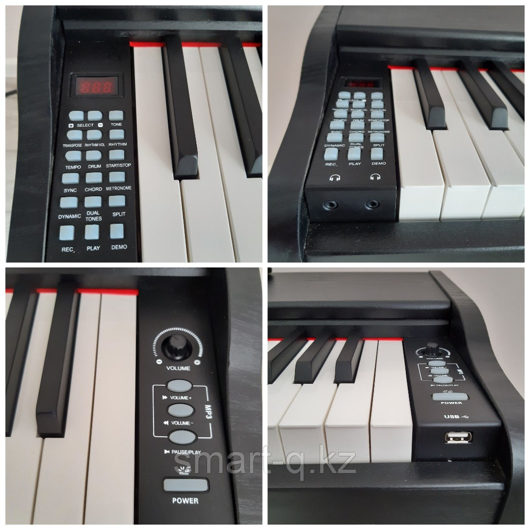 Цифровое молоточковое пианино 88010 чёрное - фото 5 - id-p81653296