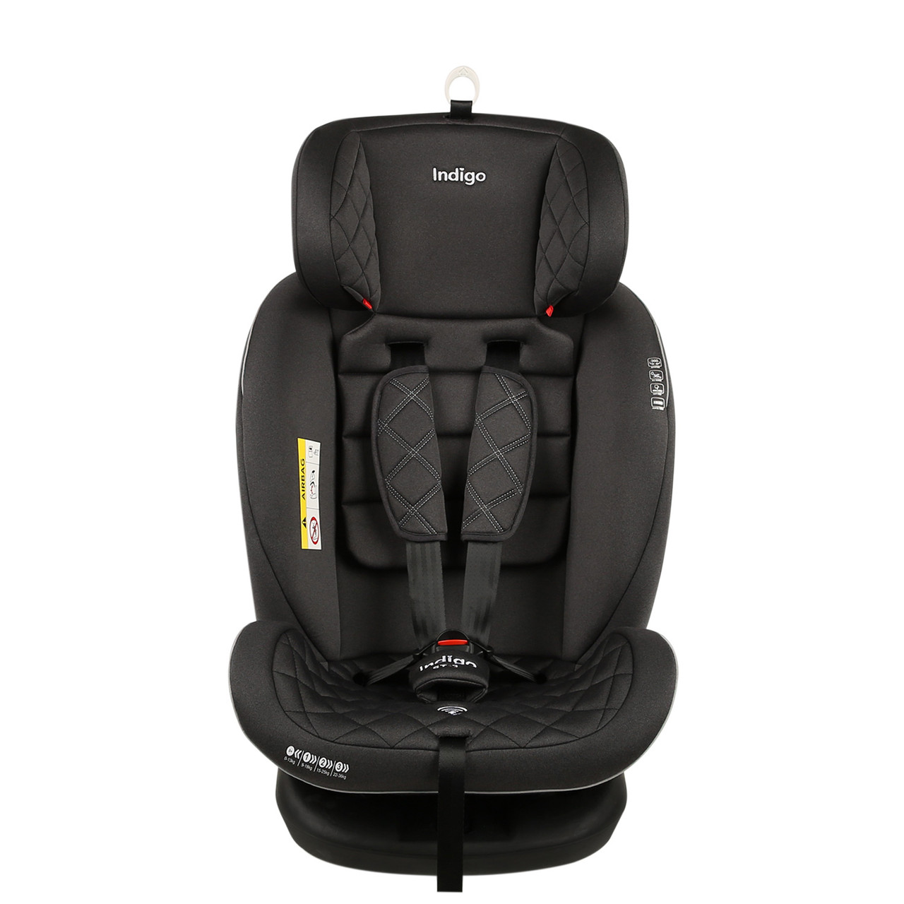 Автокресло Indigo AERO ISOFIX, ST-3, группа 0+1+2+3 (0-36 кг), серый-бежевый - фото 4 - id-p103784335