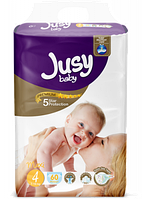Детские подгузники Jusy baby упаковка Maxi 7-18 кг, 60 шт