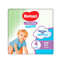 Подгузники-трусики Huggies для мальчиков 4, 9-14 кг, 17шт