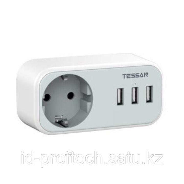 Сетевой фильтр Tessan TS-329 серый - фото 1 - id-p103796730