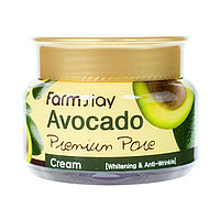 Крем для лица Farm Stay отбеливающий премиум-класса от морщин «Авокадо» Avocado Premium Pore Cream
