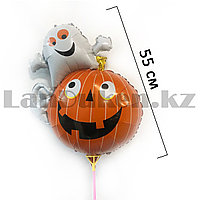 Воздушный шар Тыква и Приведение на Хэллоуин 55см