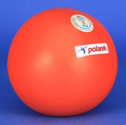 Ядро TRIAL, супер-мягкая резина, для тренировок на улице и в помещениях, 1,5 кг Polanik VDL15, фото 2