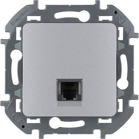 Розетка телефонная RJ11 алюминий механизм Inspiria